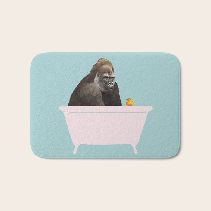 Gorilla in Bathtub Bath Mat Gallery Image 1