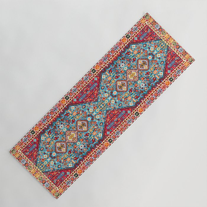 Colorful Kaleidoscope: Vintage Bohemian Moroccan Art Yoga Mat Gallery Image 1