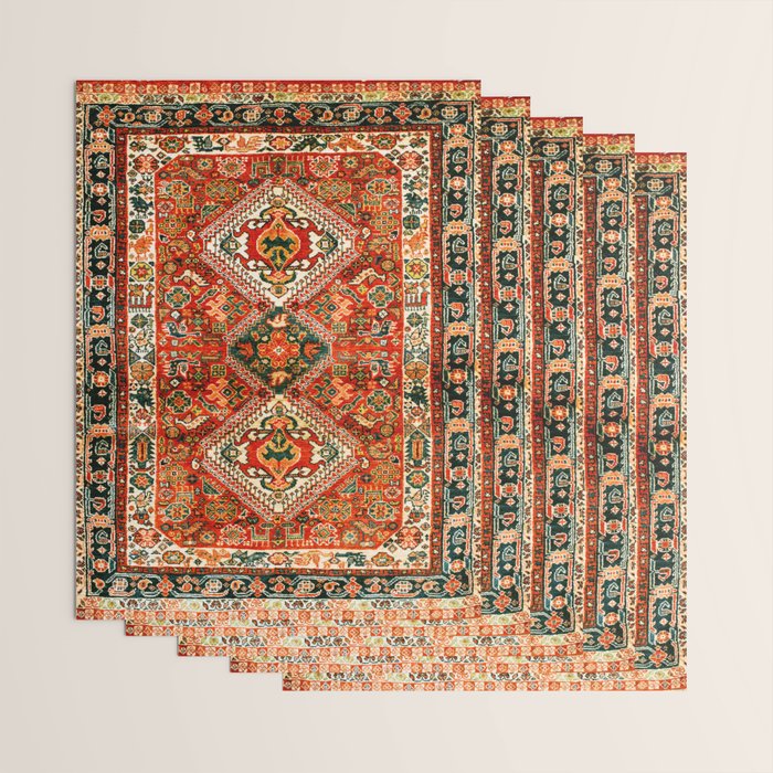 Qashqa'i Fars South West Persian Rug Print Wrapping Paper Gallery Image 3