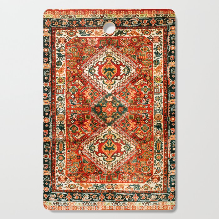 Qashqa'i Fars South West Persian Rug Print Cutting Board Gallery Image 1
