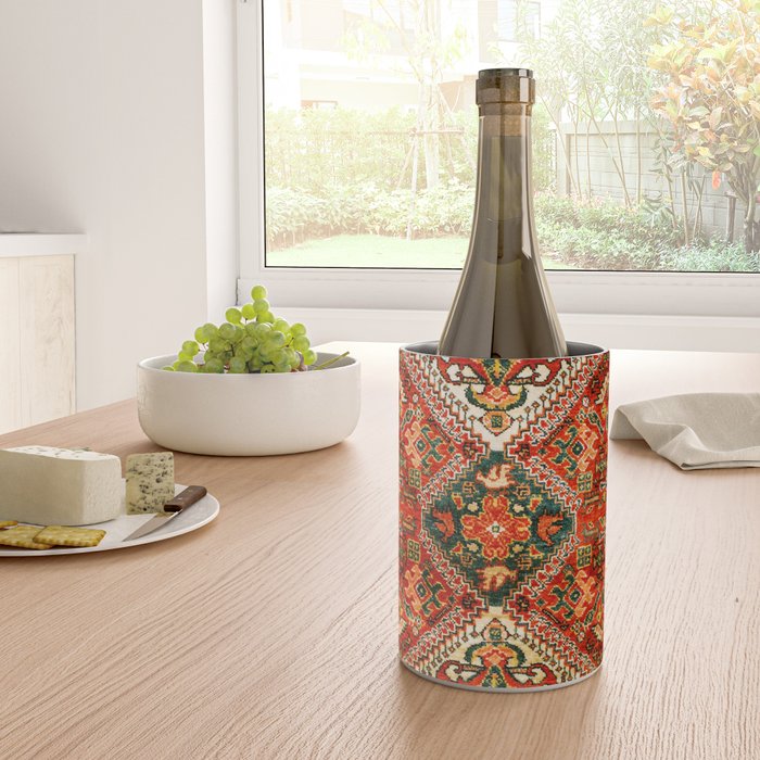 Qashqa'i Fars South West Persian Rug Print Wine Chiller Gallery Image 4