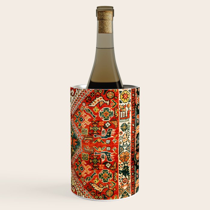 Qashqa'i Fars South West Persian Rug Print Wine Chiller Gallery Image 3