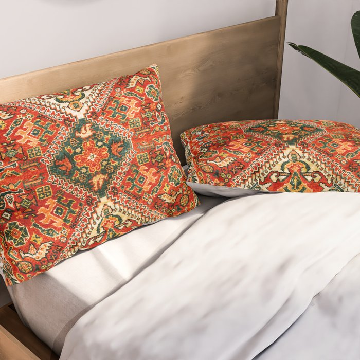 Qashqa'i Fars South West Persian Rug Print Pillow Sham Gallery Image 2