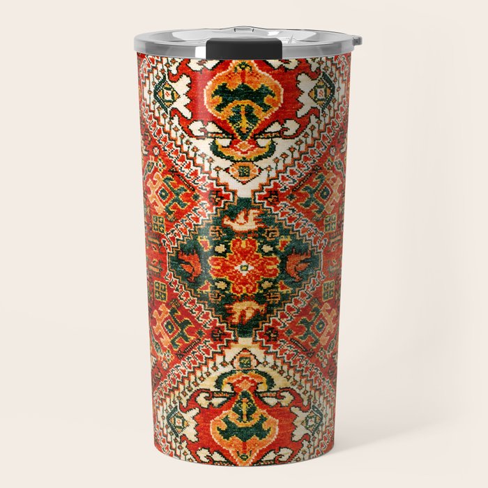 Qashqa'i Fars South West Persian Rug Print Travel Mug Gallery Image 1