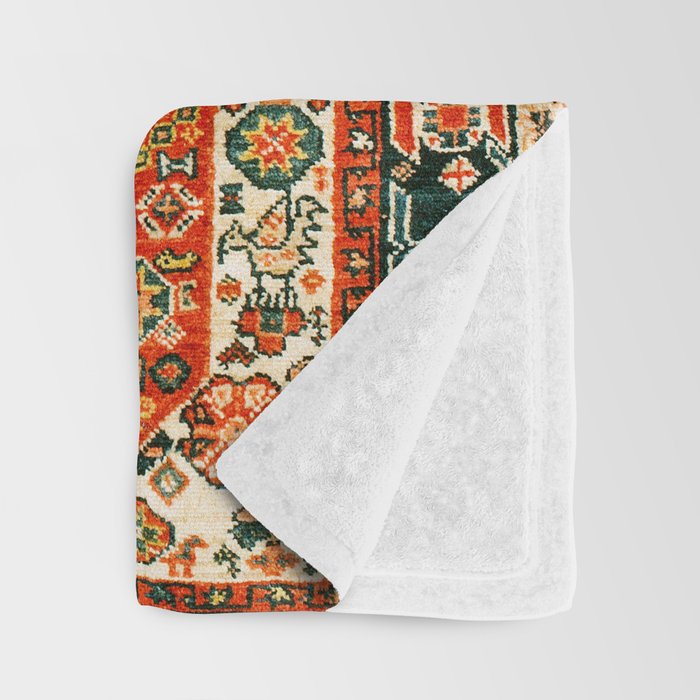 Qashqa'i Fars South West Persian Rug Print Throw Blanket Gallery Image 3