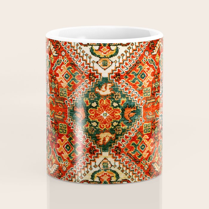Qashqa'i Fars South West Persian Rug Print Coffee Mug Gallery Image 4
