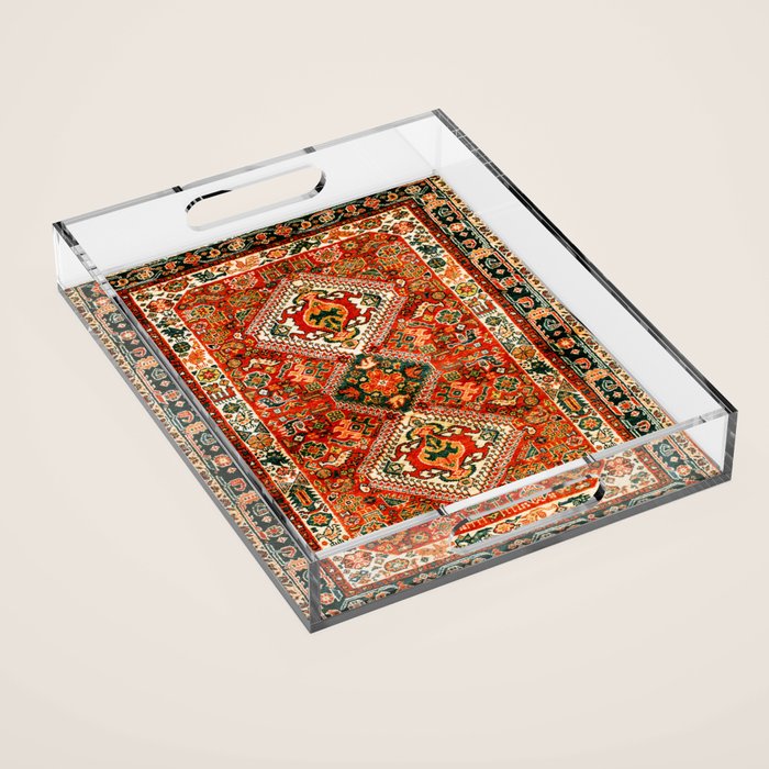 Qashqa'i Fars South West Persian Rug Print Acrylic Tray Gallery Image 1