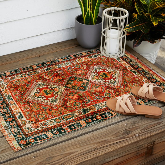 Qashqa'i Fars South West Persian Rug Print Outdoor Rug Gallery Image 2