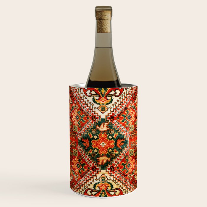 Qashqa'i Fars South West Persian Rug Print Wine Chiller Gallery Image 1