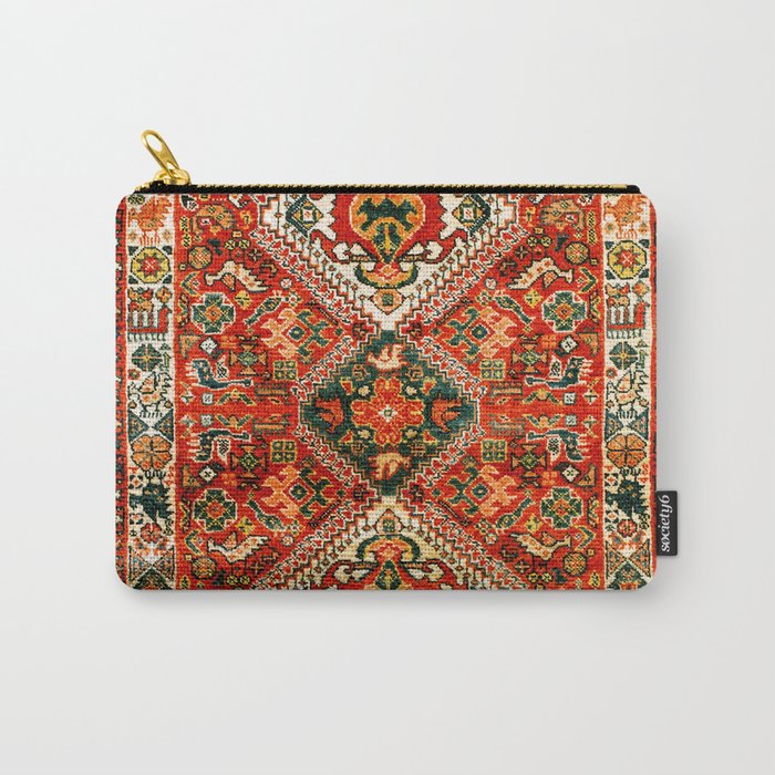 Qashqa'i Fars South West Persian Rug Print Carry All Pouch Gallery Image 1