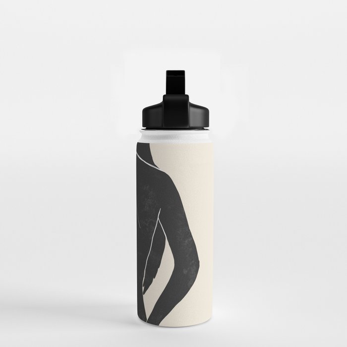 Minimal Abstract Art Nude Woman Water Bottle Gallery Image 2