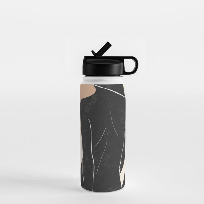 Minimal Abstract Art Nude Woman Water Bottle Gallery Image 1
