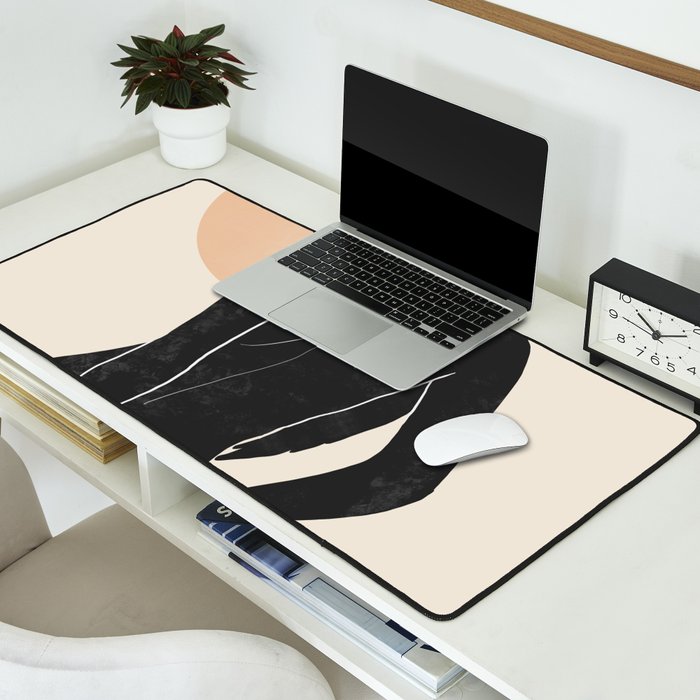 Minimal Abstract Art Nude Woman Desk Mat Gallery Image 2