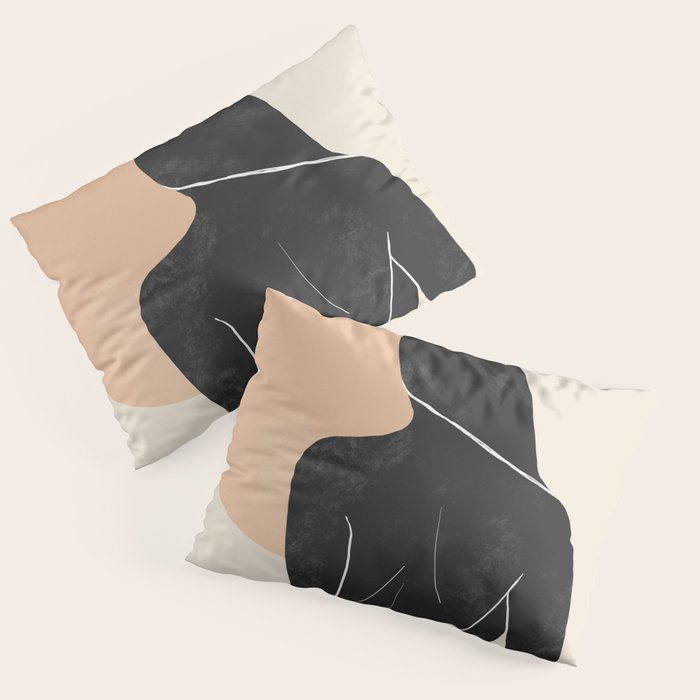Minimal Abstract Art Nude Woman Pillow Sham Gallery Image 3