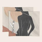 Minimal Abstract Art Nude Woman Placemat Gallery Image 1