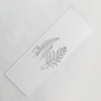 Minimal Line Art Fern Leaves Yoga Mat Gallery Image 1