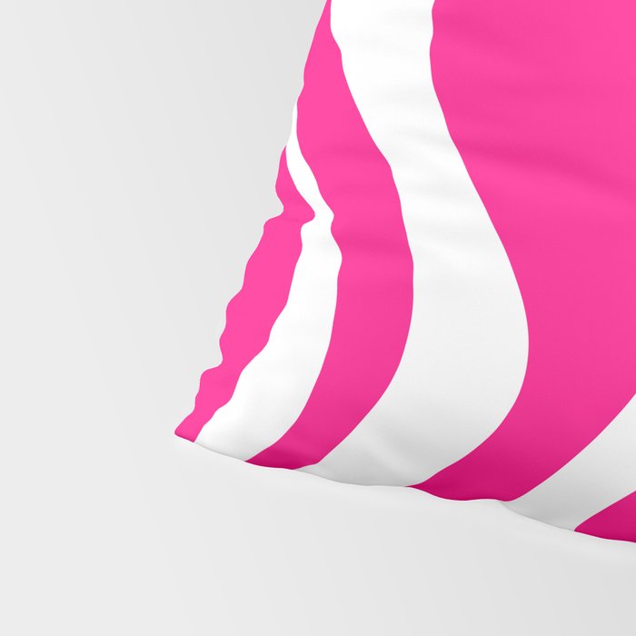 Retro Liquid Swirl Abstract Pattern in Bright Hot Pink Pillow Sham Gallery Image 4
