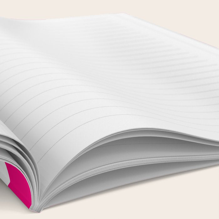 Retro Liquid Swirl Abstract Pattern in Bright Hot Pink Notebook Gallery Image 2