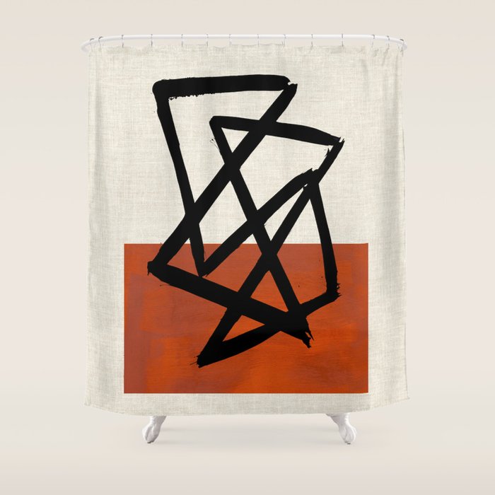 Orange Shards Shower Curtain Gallery Image 1
