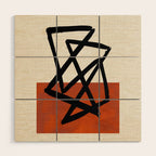 Orange Shards Wood Wall Art Gallery Image 1