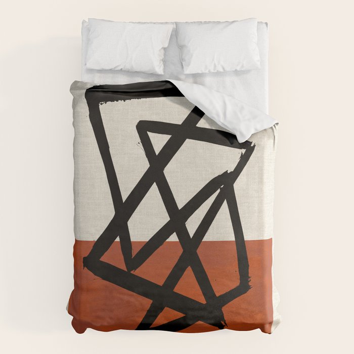 Orange Shards Duvet Cover Gallery Image 1