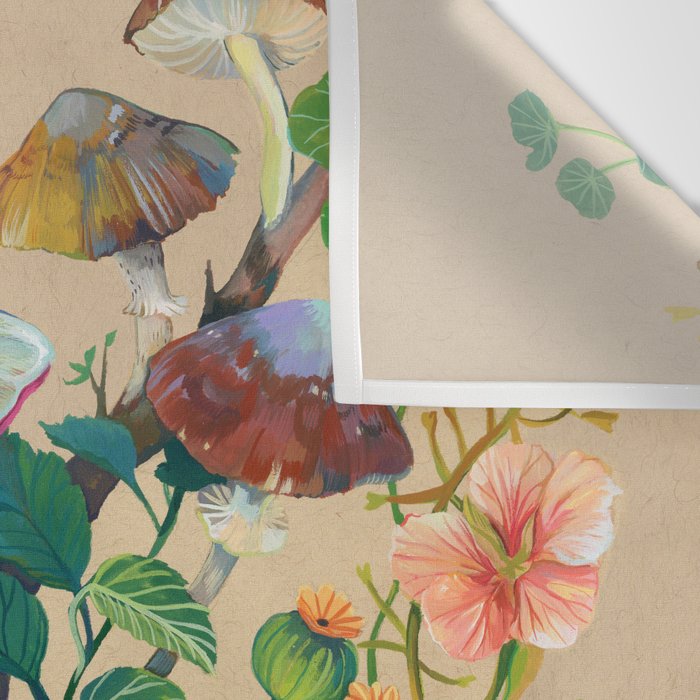Floral Luna Moth Wall Tapestry Gallery Image 3