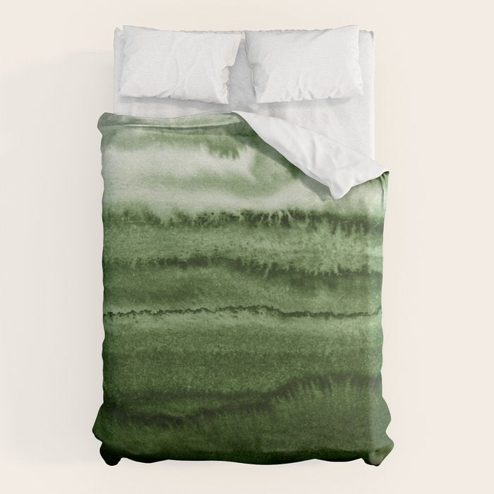 WITHIN THE TIDES FOREST GREEN by Monika Strigel Duvet Cover Gallery Image 6