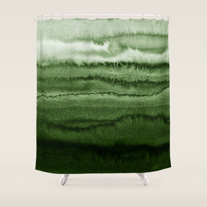 WITHIN THE TIDES FOREST GREEN by Monika Strigel Shower Curtain Gallery Image 1
