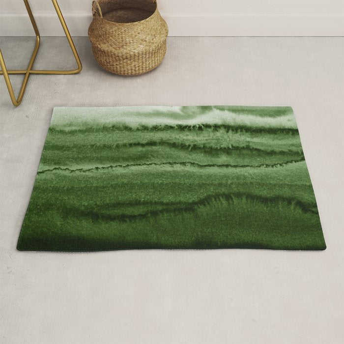 WITHIN THE TIDES FOREST GREEN by Monika Strigel Rug Gallery Image 1