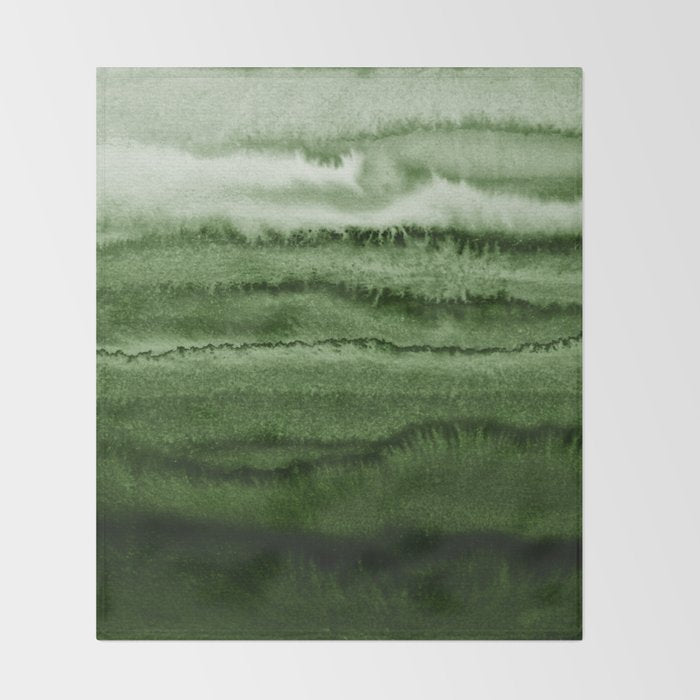 WITHIN THE TIDES FOREST GREEN by Monika Strigel Throw Blanket Gallery Image 2