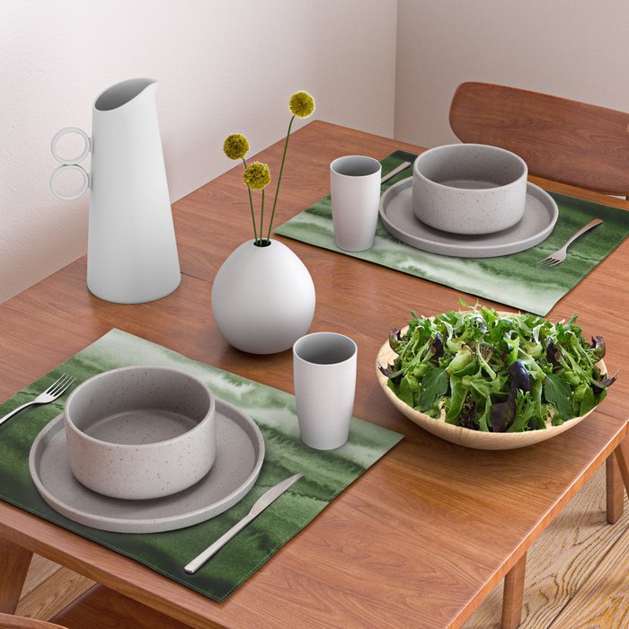 WITHIN THE TIDES FOREST GREEN by Monika Strigel Placemat Gallery Image 2