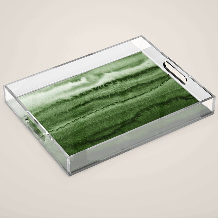 WITHIN THE TIDES FOREST GREEN by Monika Strigel Acrylic Tray Gallery Image 1