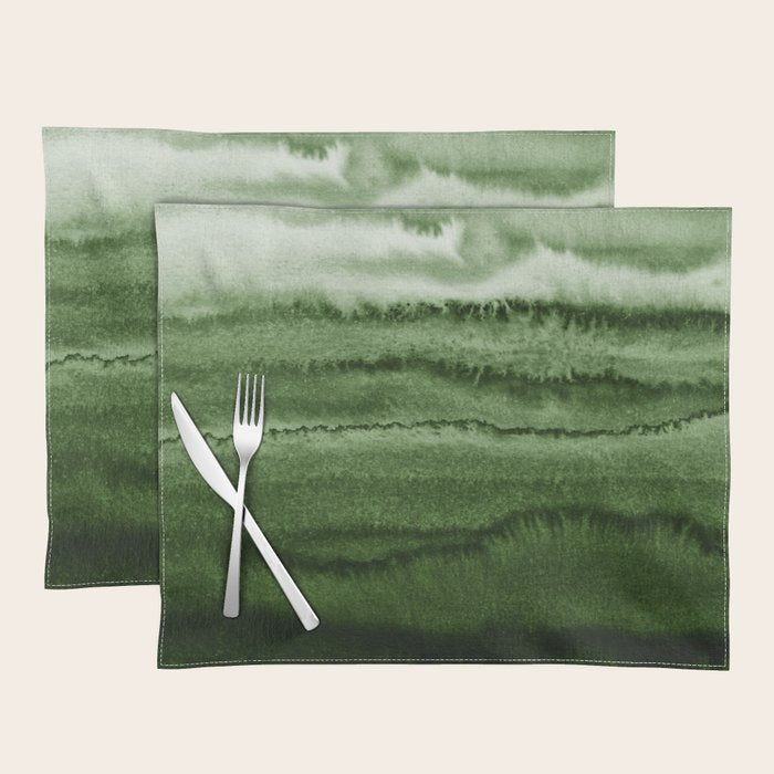 WITHIN THE TIDES FOREST GREEN by Monika Strigel Placemat Gallery Image 1