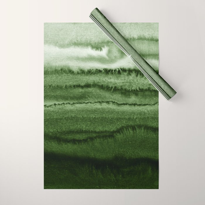 WITHIN THE TIDES FOREST GREEN by Monika Strigel Wrapping Paper Gallery Image 1