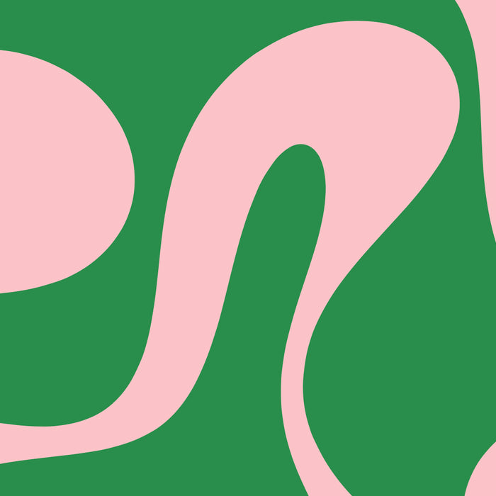 Soft Curves Retro Modern Abstract Pattern in Green and Light Pink Coffee Mug Gallery Image 2