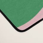 Soft Curves Retro Modern Abstract Pattern in Green and Light Pink Desk Mat Gallery Image 4