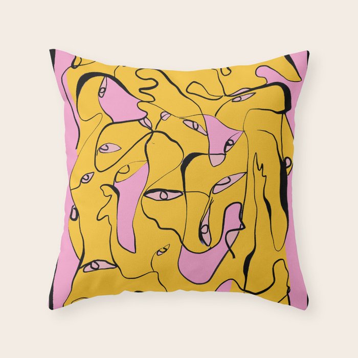 Abstract Figures 3 Throw Pillow Gallery Image 6