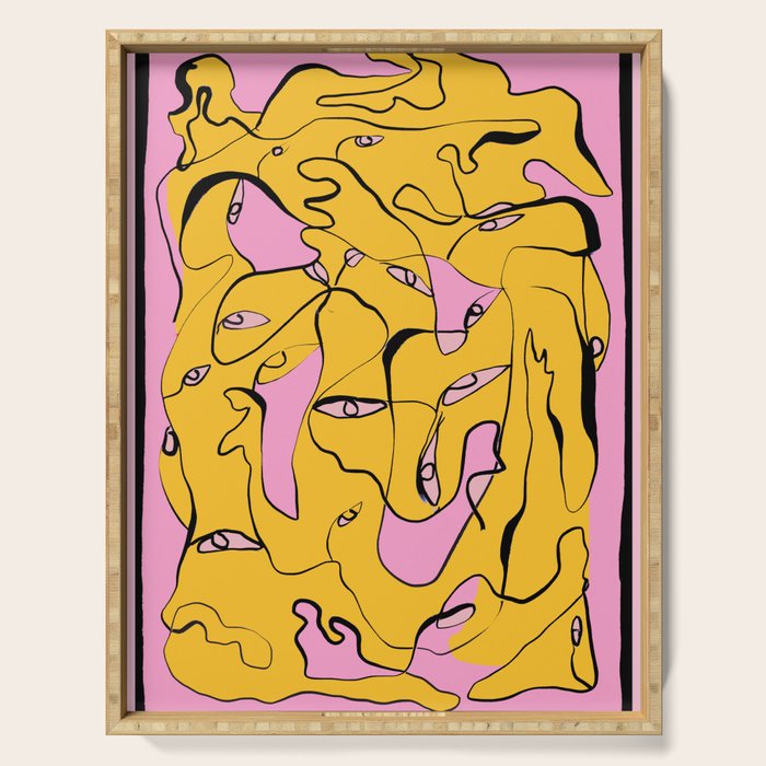 Abstract Figures 3 Serving Tray Gallery Image 1