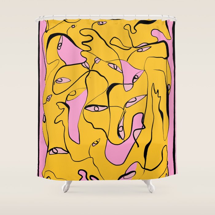 Abstract Figures 3 Shower Curtain Gallery Image 1