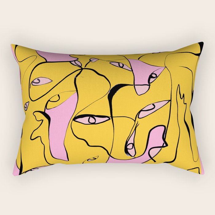 Abstract Figures 3 Rectangular Pillow Gallery Image 2