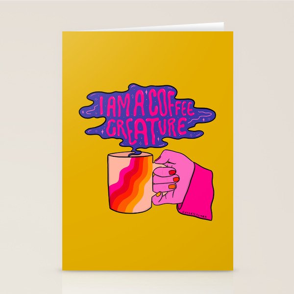 Coffee Creature Stationery Card Gallery Image 1