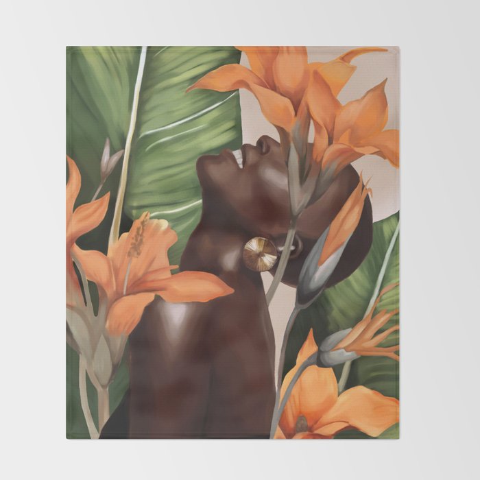 Ethereal Bloom Throw Blanket Gallery Image 2