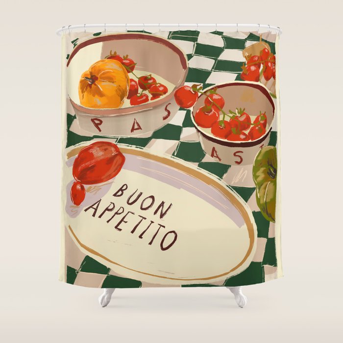 Buon Appetito Shower Curtain Gallery Image 1