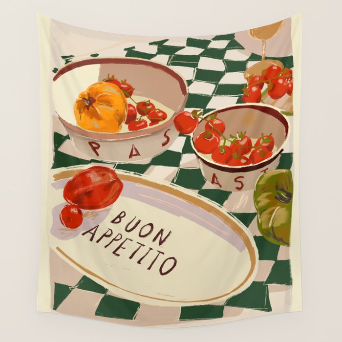 Buon Appetito Wall Tapestry Gallery Image 4