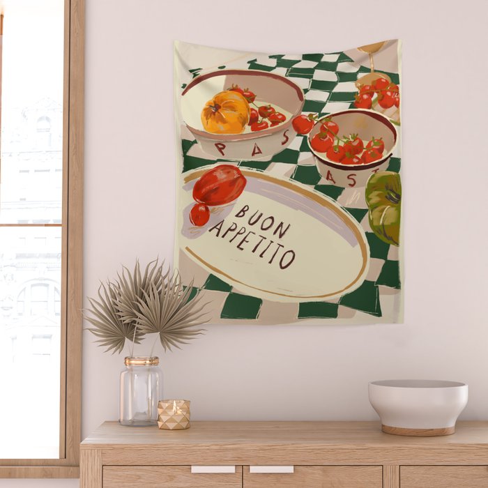 Buon Appetito Wall Tapestry Gallery Image 2