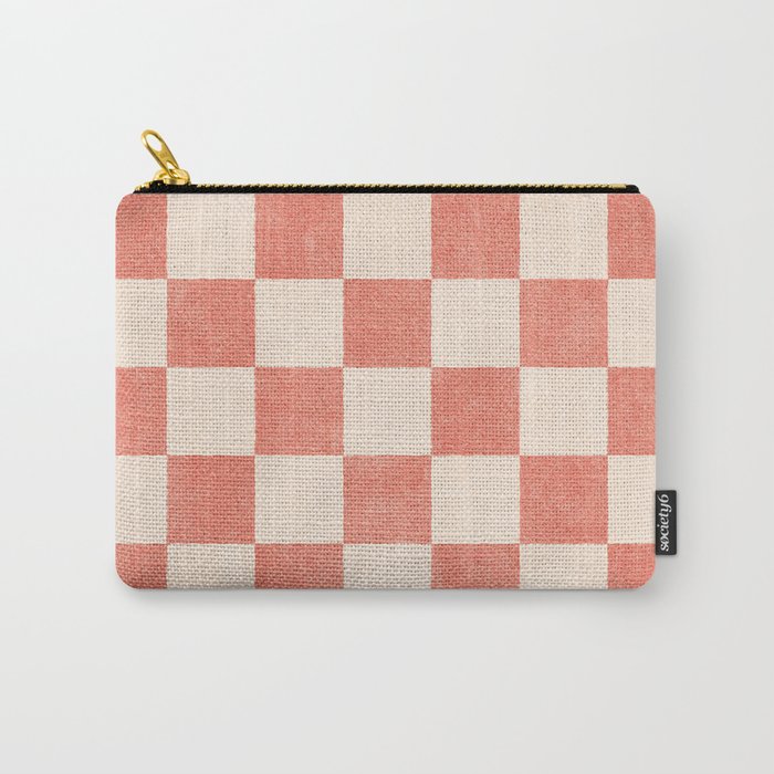 CHECKER - 001 - Guava Carry All Pouch Gallery Image 1