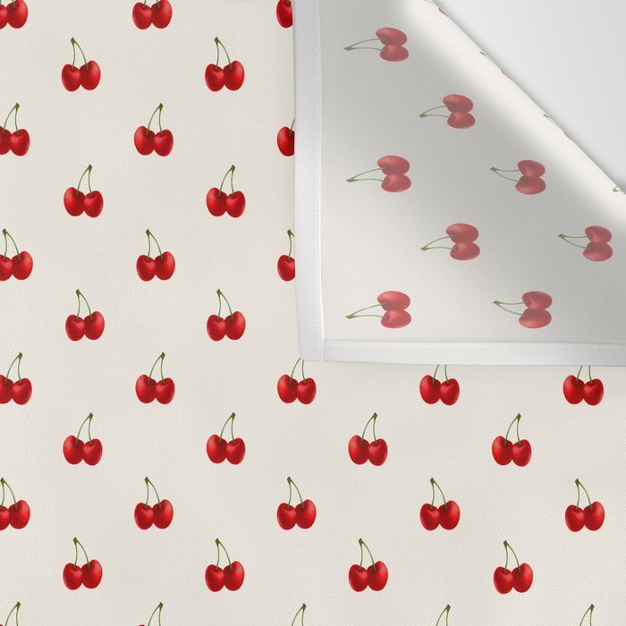 Y2K Cherries - Creme Pattern Miniature Wall Tapestry Gallery Image 3