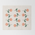 Pink Peony Pattern Throw Blanket Gallery Image 2