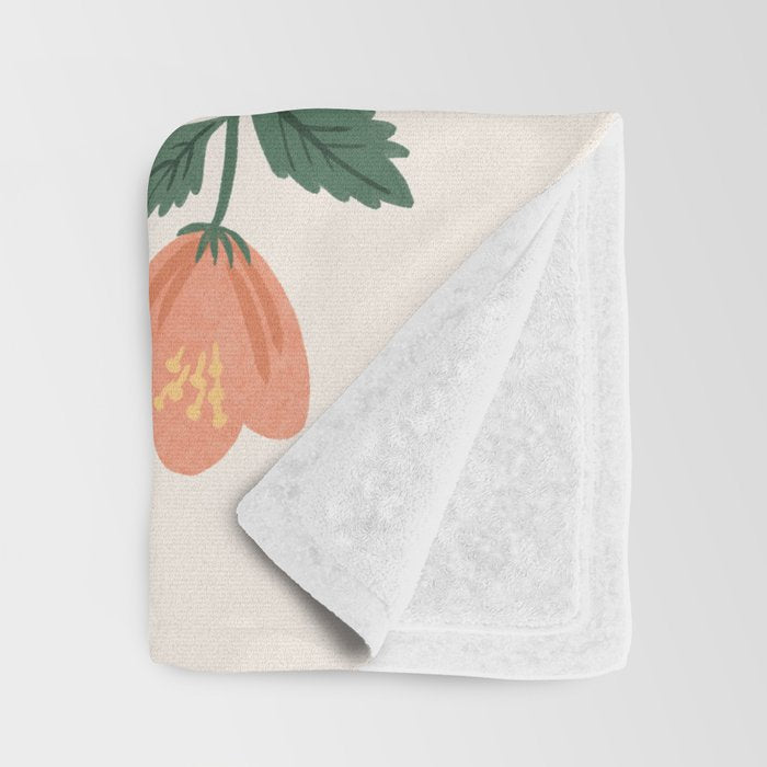 Pink Peony Pattern Throw Blanket Gallery Image 3