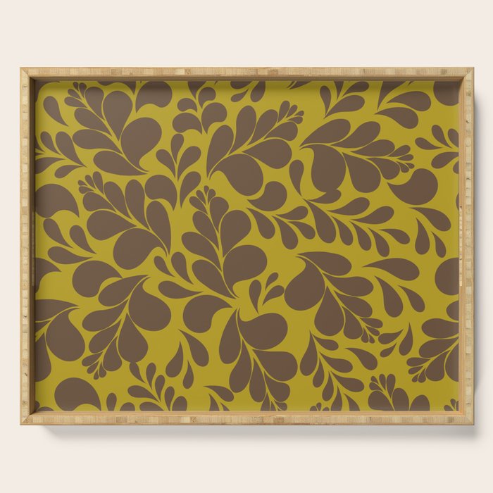 Vintage Floral Splash Pattern Serving Tray Gallery Image 1